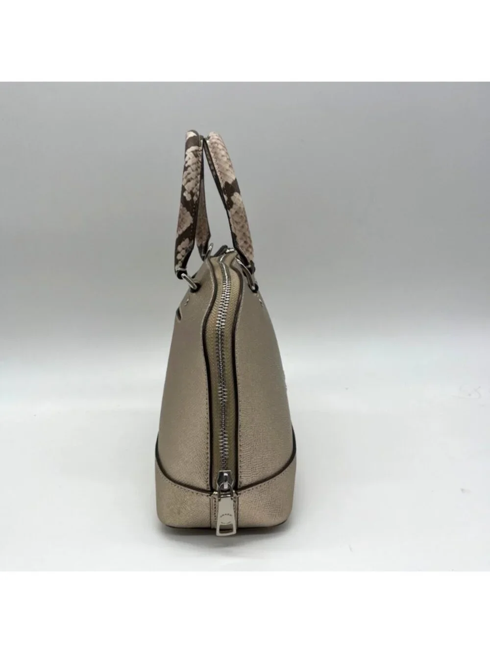 Coach Metallic Gold Leather Exotic Trim Sierra Satchel-F38057